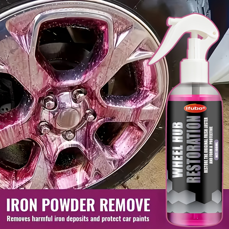 wheel hub special iron remover   dissolves brake dust and iron filings     alloy wheel hubs removes   rust   restores     of the wheel hubs an essential for wheel hub renovation and repair