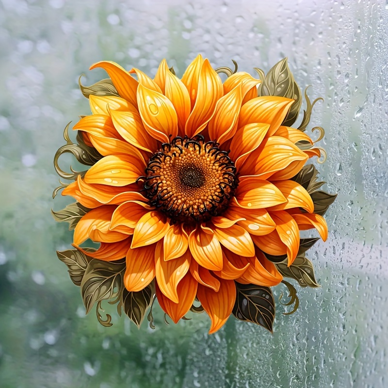 sunflower pattern flowers live full sunshine vinyl Temu