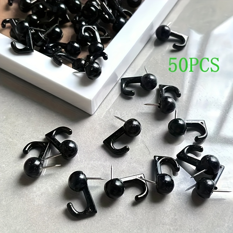 Image of 50pcs Transparent Thumbtacks, Suitable For Photo Walls, Bulletin Boards, Home Office School Supplies