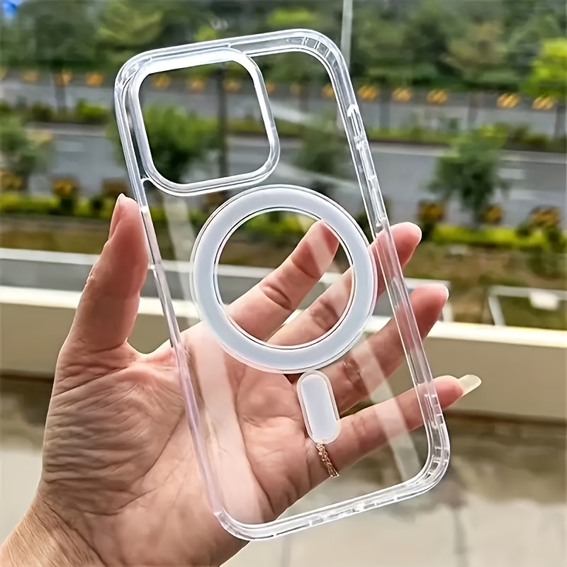 phone case transparent for magnetic wireless charging case for iphone 17 air 16 15 14 13 12 11 pro max 17 plus    