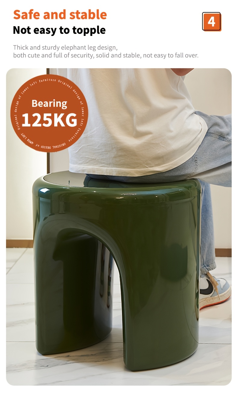   style classic round stool minimalist storage small table   colors plastic material durable coffee table practical household goods outdoor portable doorway shoe changing stool Product details 7