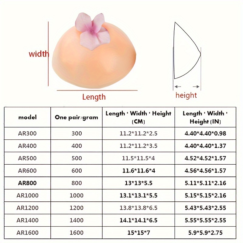1 par de formas de pecho reutilizables de silicona para mujer mejora del  pecho, prótesis artificiales de senos falsos, paquete de caja de privacidad
