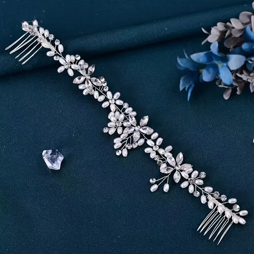 TEMU Silvery Elegant All-match Hair Comb, Casual For Attending Banquets, Friend Gatherings, Birthday Parties, Etc