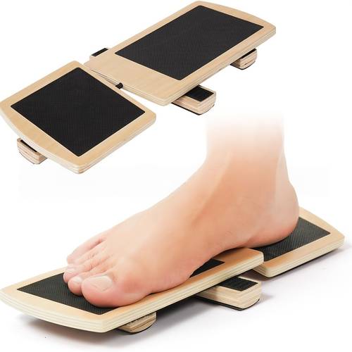 ankle balance board for strengthening stability training wood ankle trainer with single leg support stretching device suitable for pilates yoga physical gym unisex ankle stabilizer board