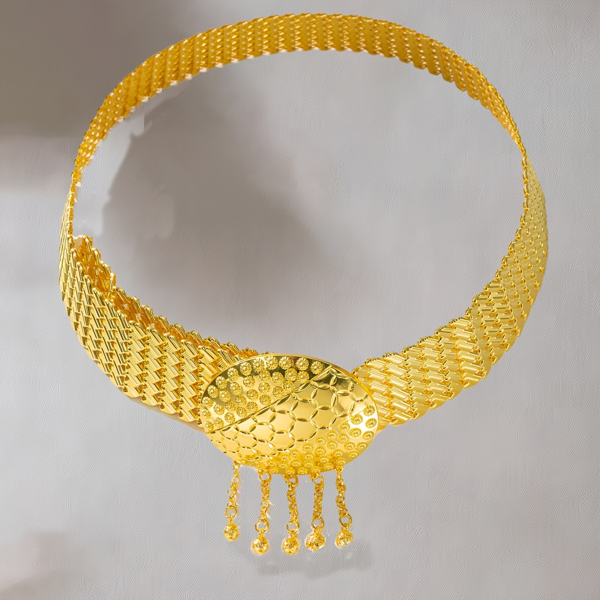 E-shop Eine neue türkische Braut vergoldeneter Taillenbund Metall Weichgürtel Retro Ethno-Stil Damen Hochzeitskleid Dekorativer Taillenbund Zusätze