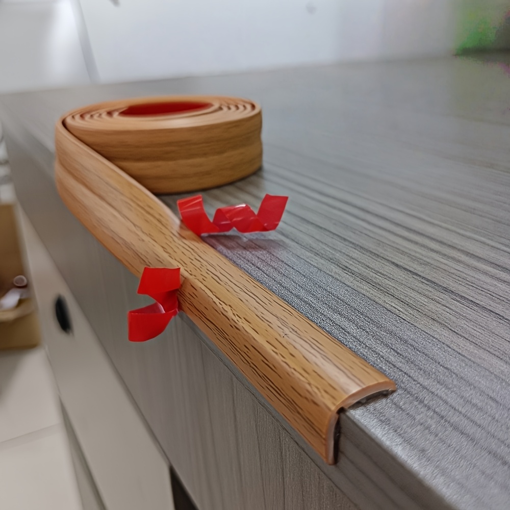Image of 2m/78.74inch Self-adhesive Flexible Wall Corner Decorative Strip, Molded Border Decorative Strip, Design, Wood Grain Texture Design, Suitable For Home Decoration
