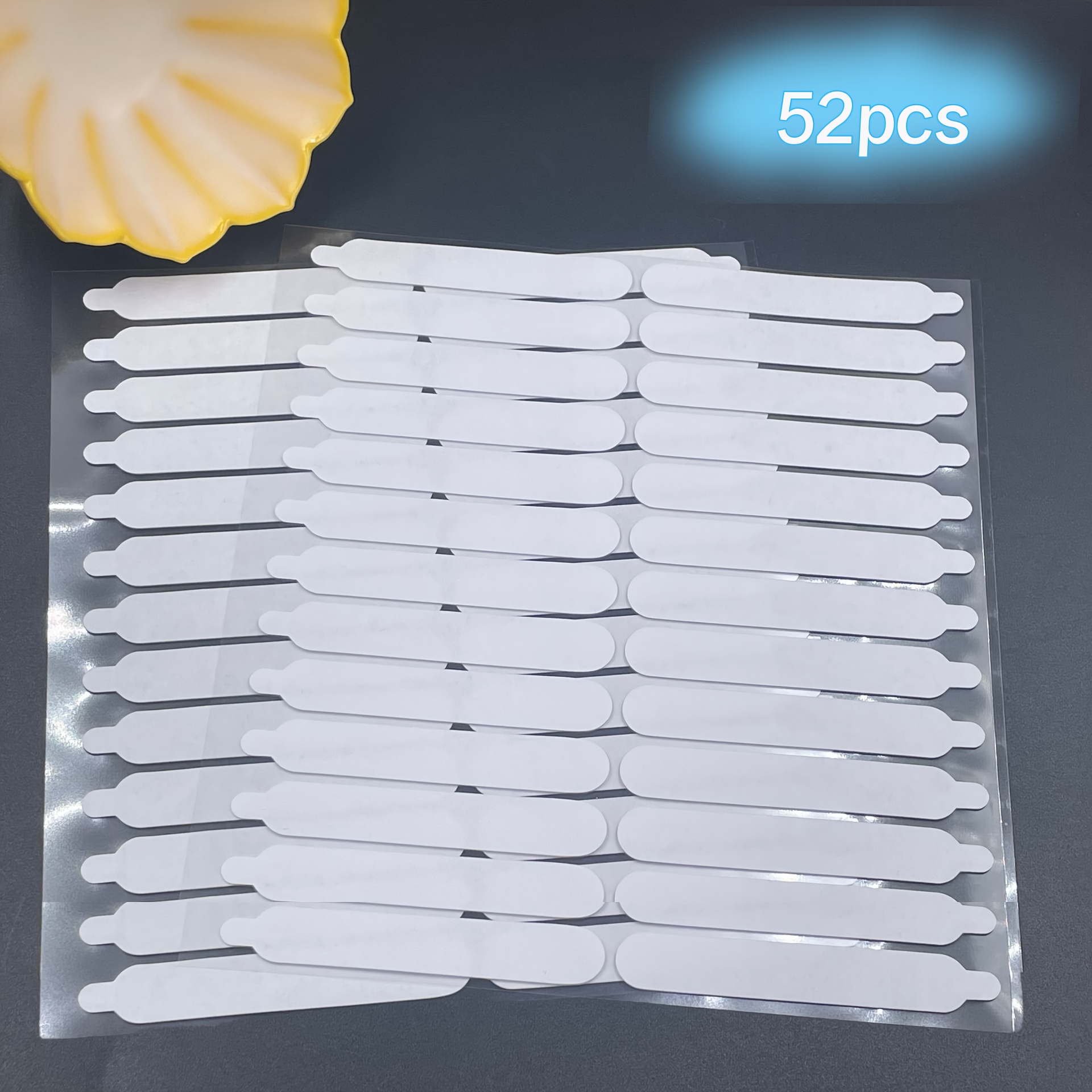 26/52pcs Nail Storage Double-sided Tape, Storage Stickers, Easy-tear Nail Holder Fixing Display Tape, Transparent Double-sided Adhesive Tape - For Fake Nail Practice Tools And Accessories