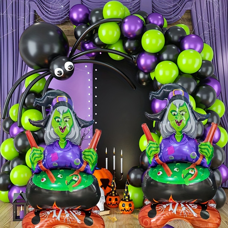 

2pcs-45inch Halloween Standing Balloon Happy Halloween Potion Base Balloon Large Death Balloon Halloween Party Decoration Supplies