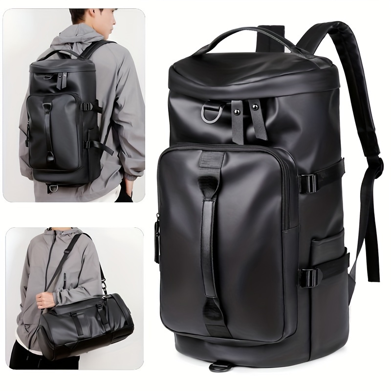 

Faux Leather Backpack For - Adjustable Straps, Tablet Compartment, Business, Casual, Travel & Gym