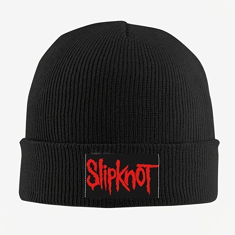 

[ ] Slipknot-inspired Black Beanie - Punk Rock Style, 100% Acrylic Knit With Red Patch, Machine Washable - Stretchy & Soft For Men And Women