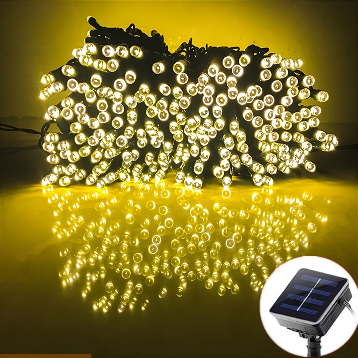 

1pc Outdoor Solar Fairy Lights, 12 M Colour Outdoor Fairy Lights Solar With 100 Led 8 Modes Outdoor Waterproof Solar Fairy Lights, For Garden Wedding Party (do Not Include Battery)