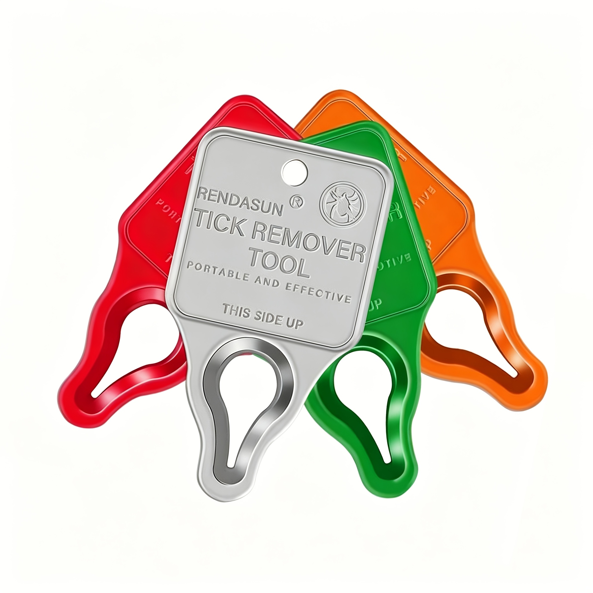 Remover Tool, Quick And Safe, And Reliable Suitable For Pets, Animals, And Humans, Essential Remover Tool For Portable Outdoor Living (4 Pack Orange Red Green Silvery)