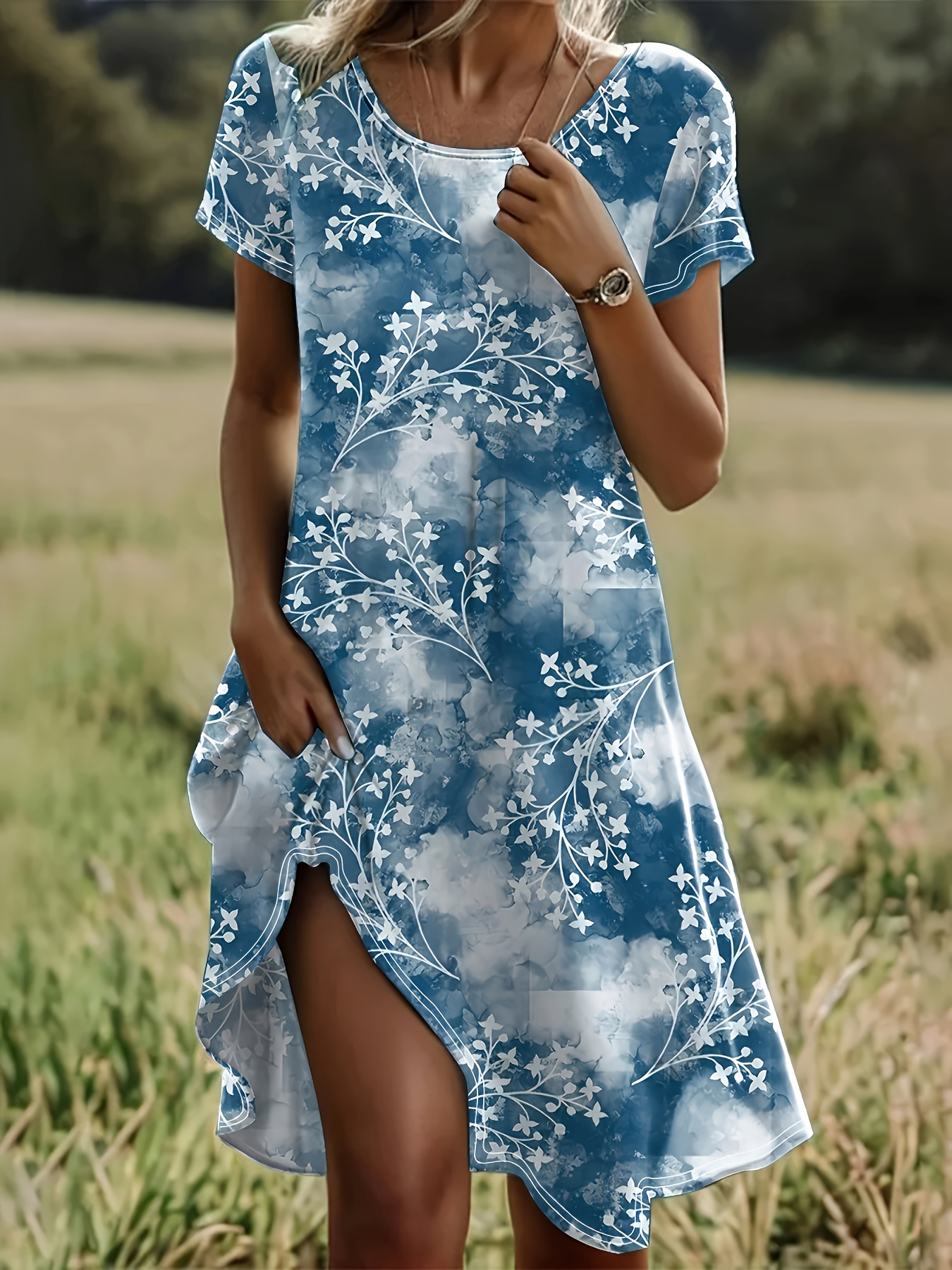 plus size trapeze dress sold on Temu United States