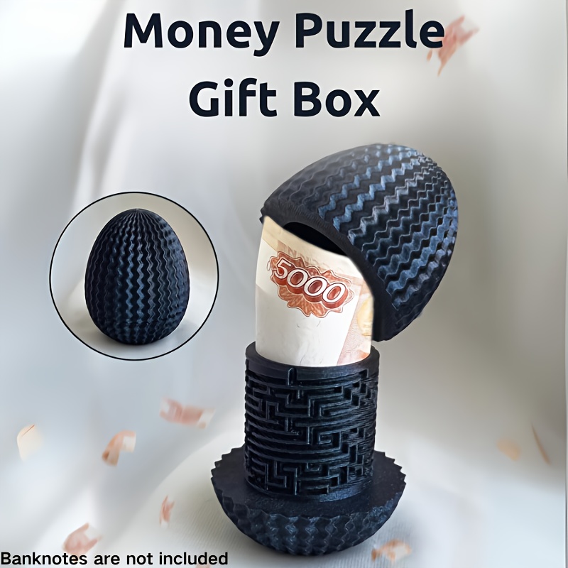 

Creative Money Puzzle Box - Cash Gifts, Unique Gift- Idea, Polyester, In Ginger, White, Burgundy, Black - Ideal For Christmas, Birthday, Easter