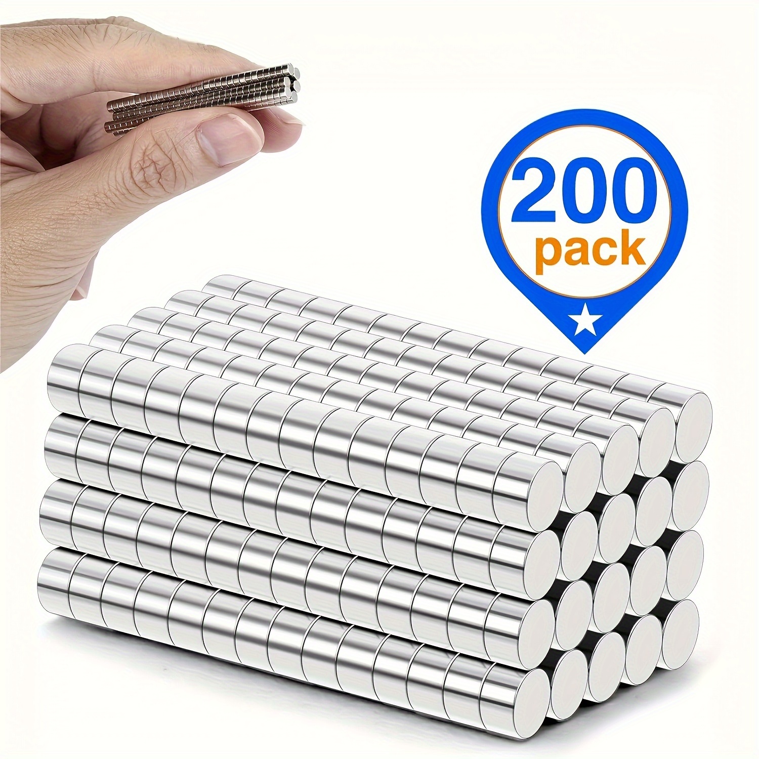 

Value Pack 200pcs 3x2mm Ndfeb Rare Earth Magnets, Round Magnets Permanent Neodymium Magnets, N35 Super Strong Magnet Disc