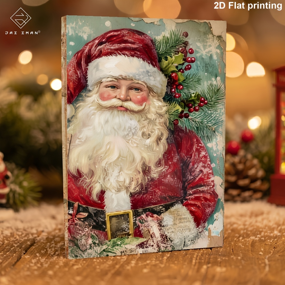 TEMU Jai Iman 96 Pages (non-repeating Patterns) A5 Size 2d Flat Retro Christmas Page With Poinsettia Wreath Patterns Style Colorful Notebook For