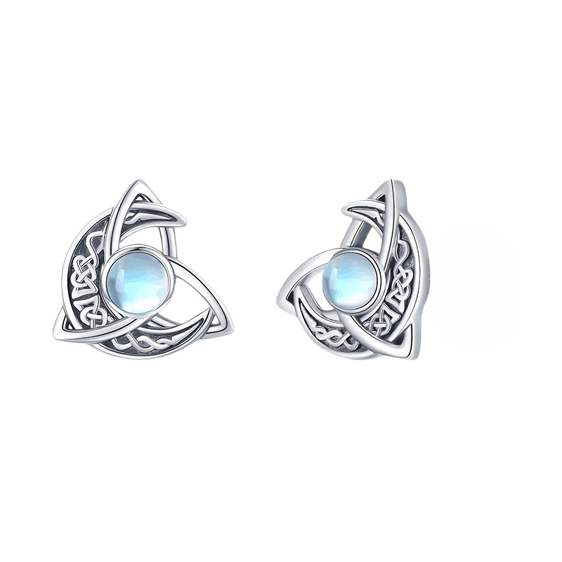 Image of 2pcs Stud Earrings Women' Retro -match Temperament Ear Jewelry Suitable For Daily Wear Valentine's Day Gift, Date, Wedding, Music Festival, Banquet Family, Or Girlfriend's Perfect Gift