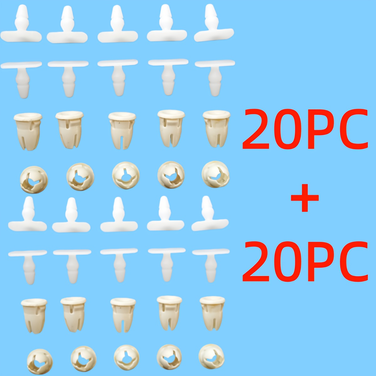 Image of 40pcs Suitable For Mercedes, Used For Car Front Fender Fasteners, Trim, Trim Strip, Side Skirt Base Clips, Caps, Plastic Sleeves 0e:a0099880378a0019887681