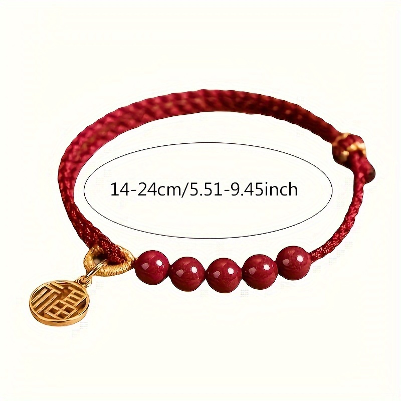 1pc red rope braided charms   bracelet good luck beads bracelet for women men for lover family friend gift details 0