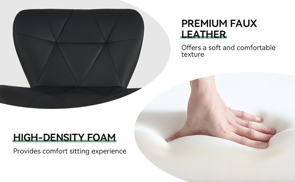 1/2/3/4pcs Modern Bar Stool, Adjustable Faux Leather Upholstered Swivel CounterStoolsFor Restaurant, Modern Bar Stool, Thickened Seat Cushion Souare lsland Barstools with Back