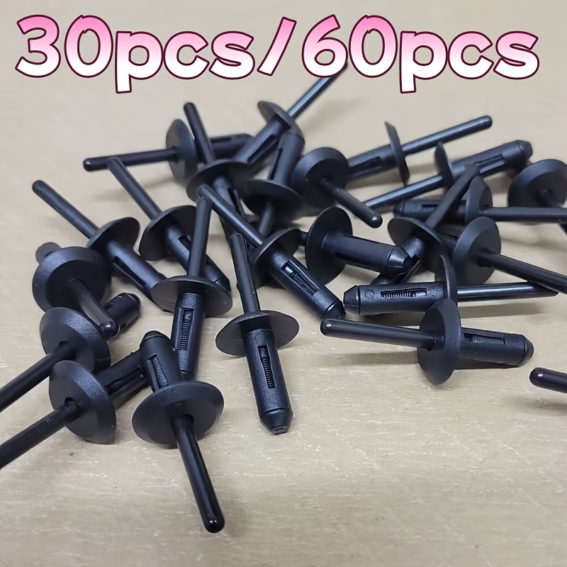 TEMU 60pcs Automotive Plastic Rivets With Expansion Cores, Car Clips Suitable For 51411973500 And For 175-853-577a, For Blade, Flywheel, Fender,