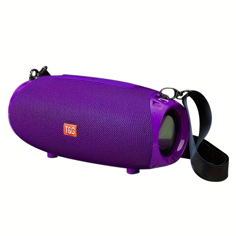 TEMU Outdoor Portable Wireless Speaker With Dual Speakers, Portable Speaker, Tws Stereo Subwoofer Rod Call/fm/u Disk, Phone/tablet/tv, Loud Speaker,