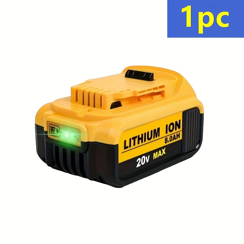 TEMU Batterie externe portable, batterie de rechange de rechange, pour batterie for Dewalt 20V MAX DCB200, DCB204, DCB206, DCB206-2, DCB201, DCB203,