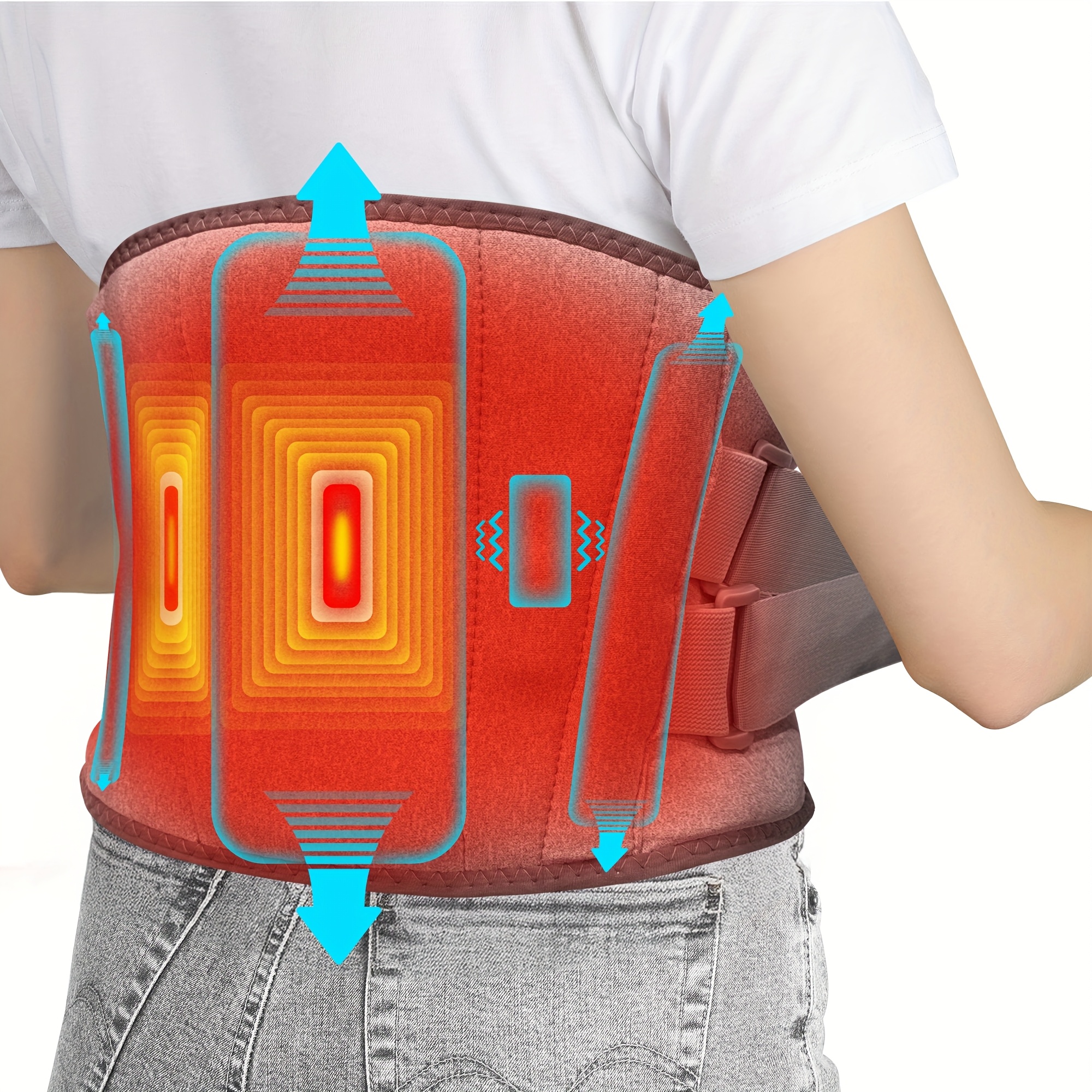 Wireless Heating Back Cushion Featuring Three Temperature Settings And Vibration Massage, This Portable Back Massager Comes with a Built-In Battery, Touch Screen, And Automatic Shut-Off. It Offers Robust Lumbar Support, Making It a Perfect Gift for Parents And Family.