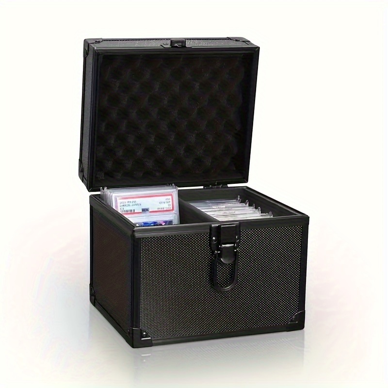 TEMU Universal Aluminum Alloy Card Storage Box Organizer - Fits Psa/bgs/fgs/sgc Graded Slabs, Tcg Card Holder, Sports & Trading Card Slab Case, Card Case Holder For Collectors