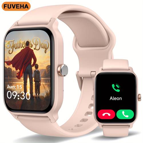 smartwatch gift for men and women 1 8 inch full high definition for making and receiving calls smartwatch supports message notifications over 100 sports soft and lightweight breathable sweat dries quickly keeping and comfortable during exercise supports message notifications built in compatible with iphone and a perfect valentines day and fathers day gift