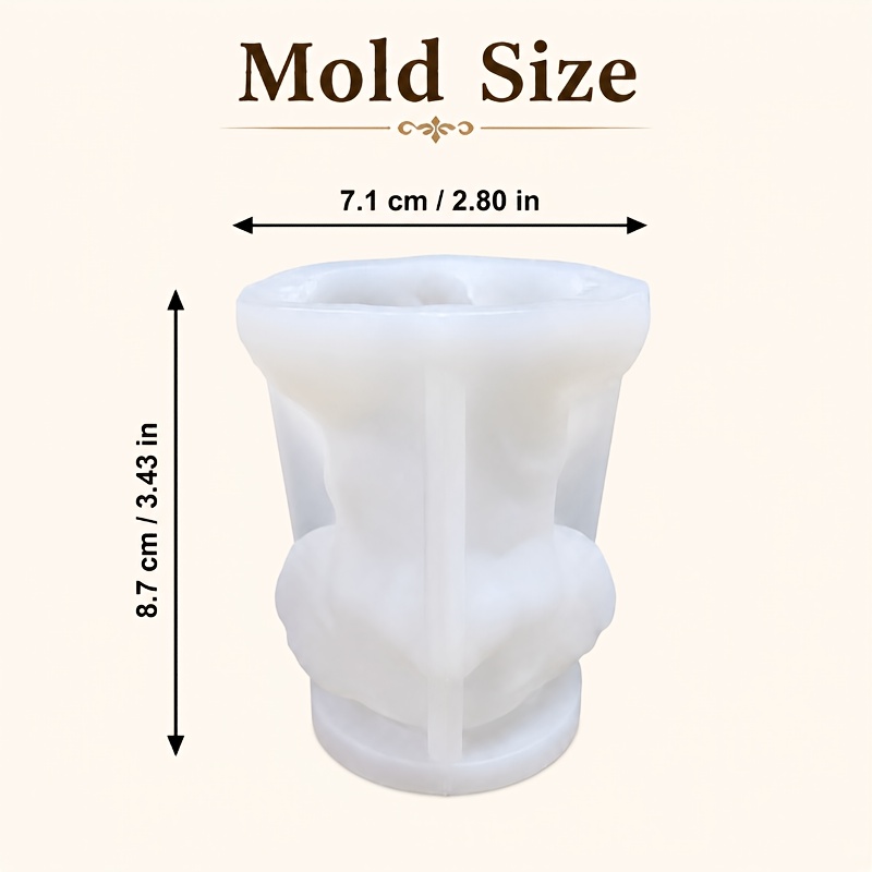 TEMU Puppy 3d Silicone Mold For Resin Casting Epoxy Art, Dog With Marigold Flowers Figurine Statue Mold, Resin Craft Candle Wax Clay Sculpture Mold