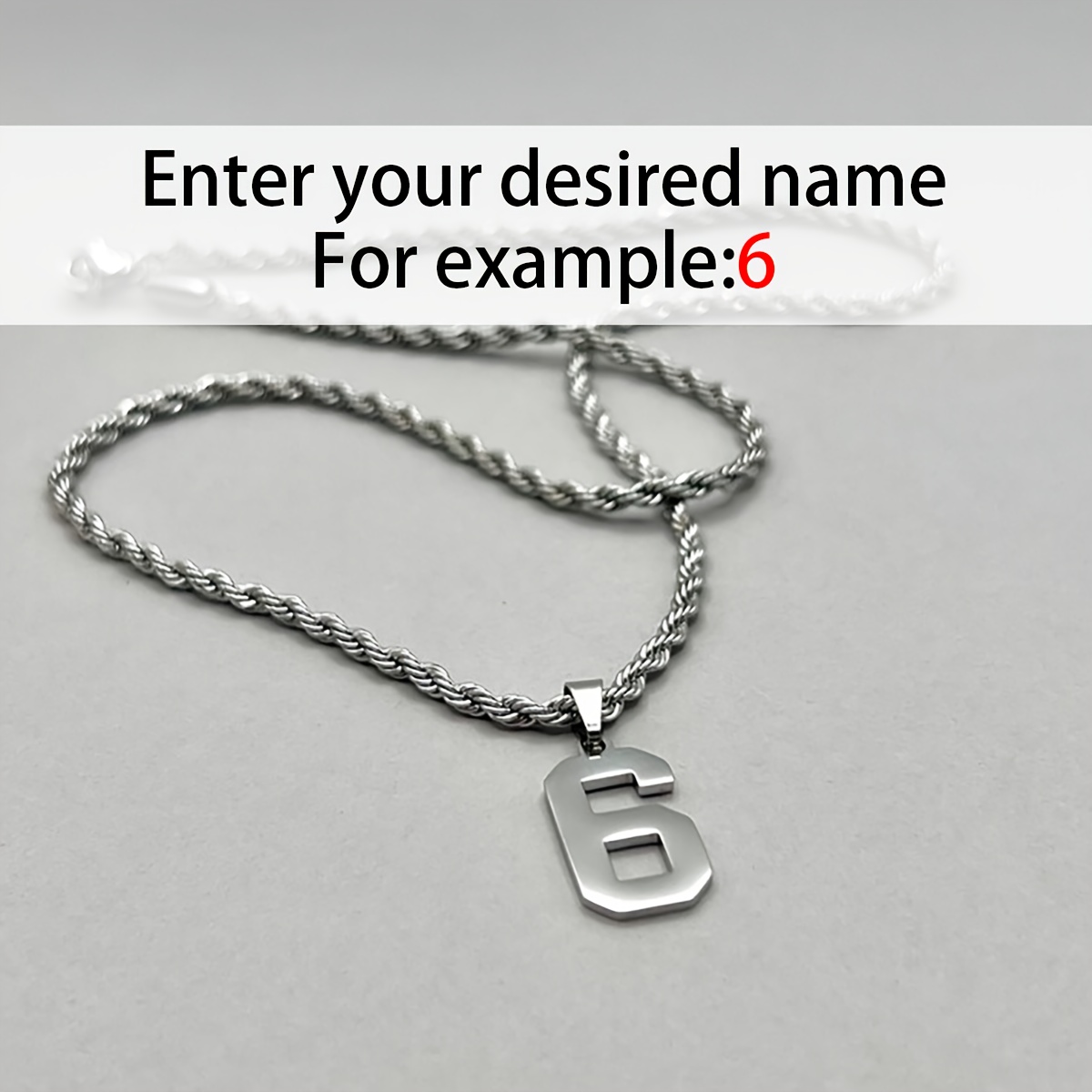 TEMU Sports Number Pendant Necklace - Jersey Number Necklace - 304l Stainless Steel - Commemorative Number Necklace - Birthday Gift - Father's Day