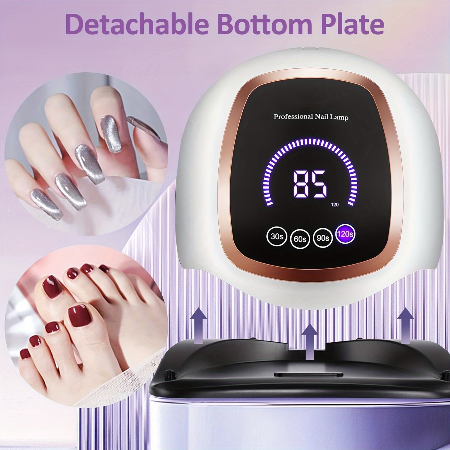 

Uv Led Nail Lamp, Nail Dryer For Lcd Display, Auto Sensor And 4 Timer Settings, Professional Curing Strip 42 Beads For Salon And Home