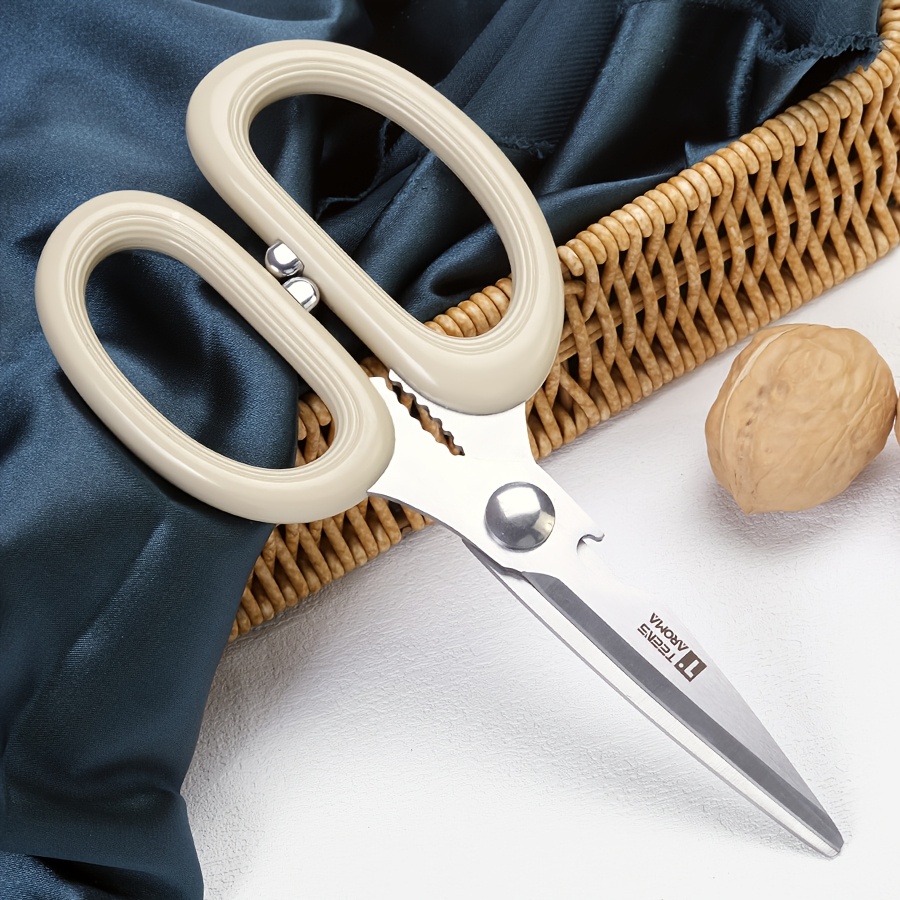 Color Kitchen Scissors - Stainless Steel, Multi-functional With Ergonomic Anti-slip Grip (lady-friendly) - For Meat, Veggies, Sewing, Office - Easy To Clean, Ideal Xmas/thanksgiving Gift