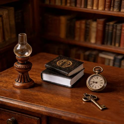 1 Set (4pcs) Dollhouse Desk Decoration Additions Mini Oil Lamp Flip Book Pocket Watch Key Model Set Mini Retro Scene Shooting Props Dollhouse Study Desktop Retro Ornaments Holiday Small Gift Souvenir Recommendation Miniature Scene Decoration Additio