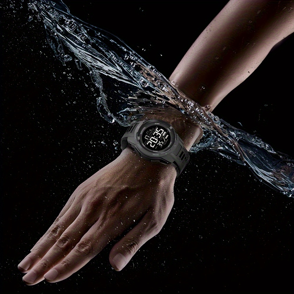 Men's Chronograph Outdoor Sports Digital Watch with LED