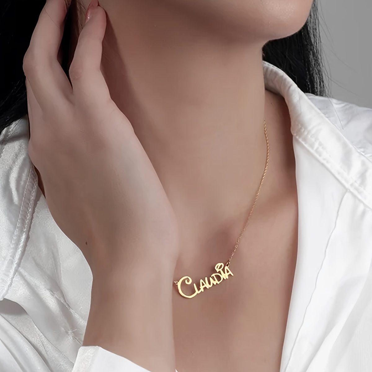 Women's Personalized 18K Golden Plated Name Necklace