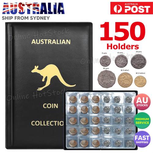 coin album australian coin storage folder book holds 150 suit 50c cent onlinehotstock