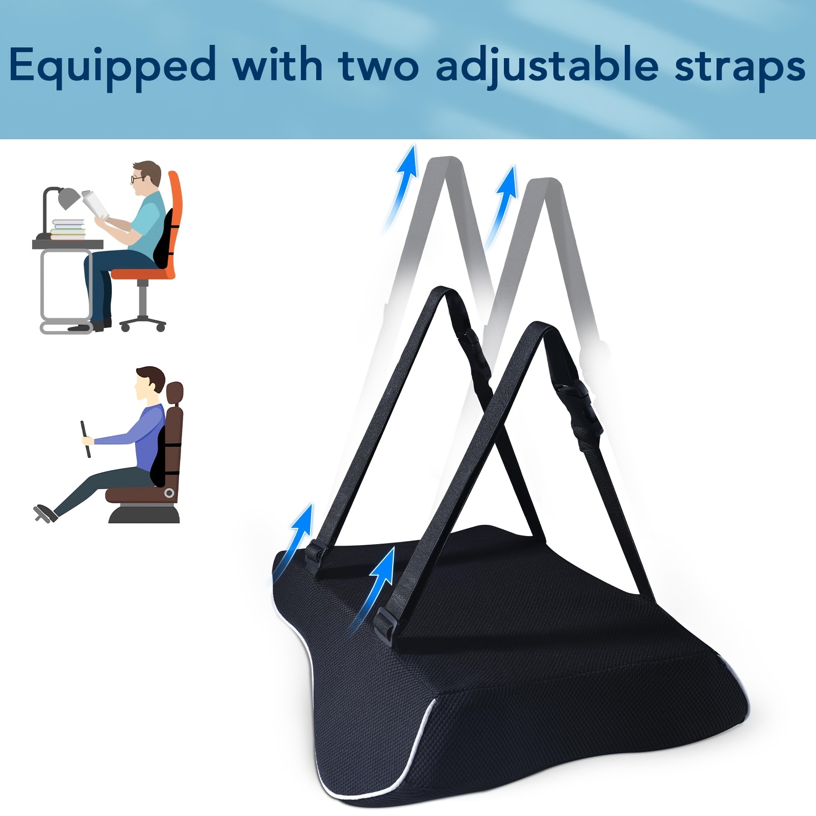 lumbar support pillow for office chair memory foam cushion with   3d mesh cover for back ideal for computer desk chair car seat gaming chair recliner Product details 3