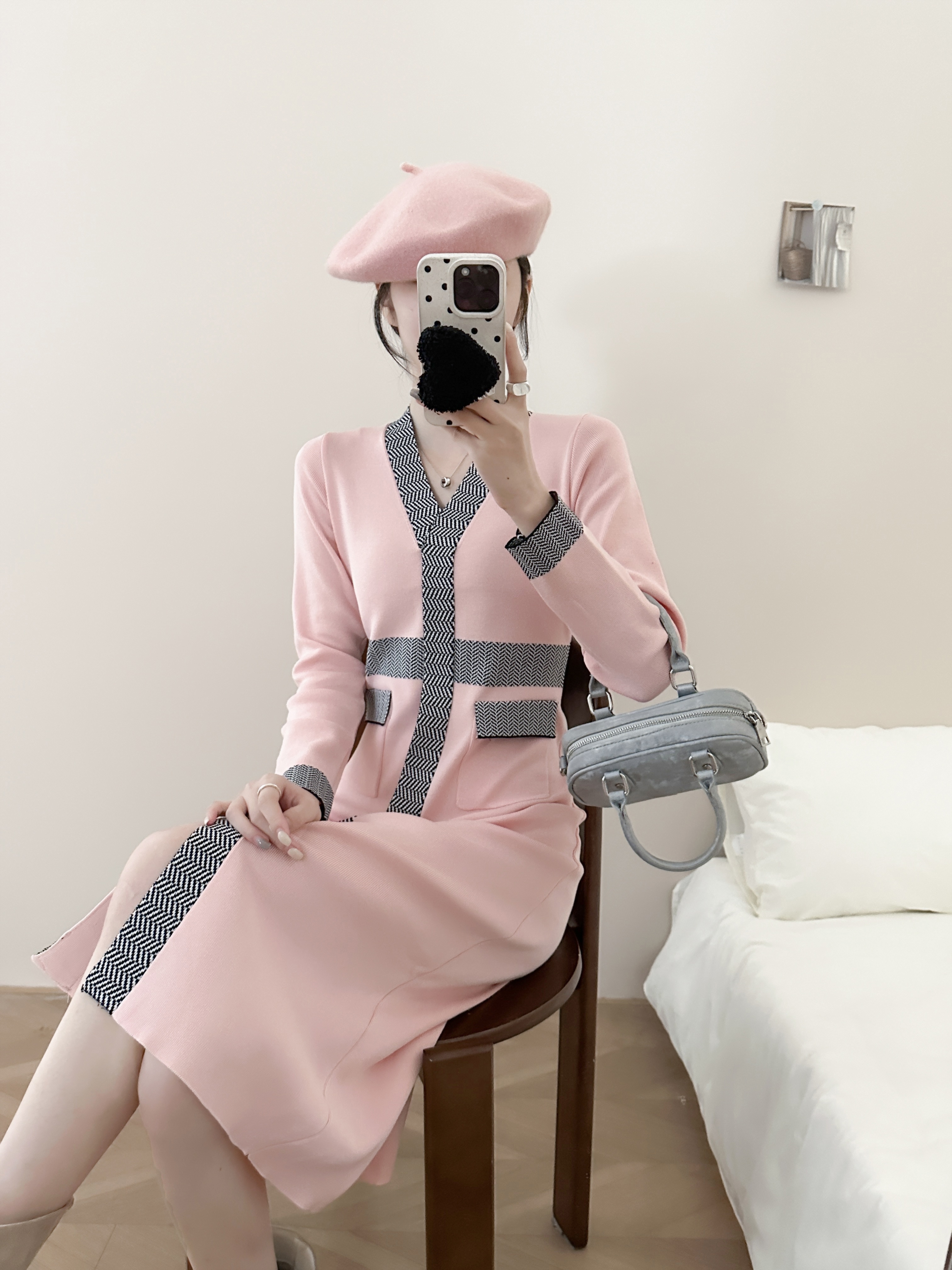 2024 autumn winter high end color block - Temu Brazil