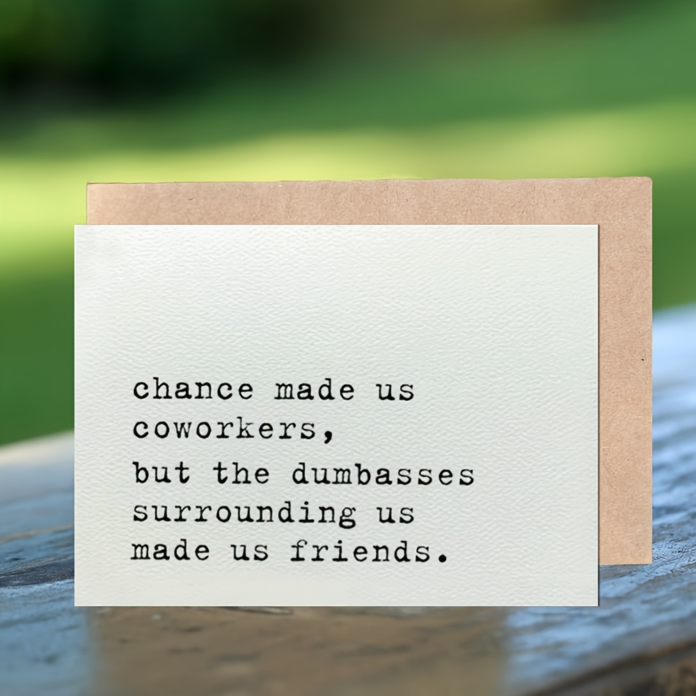 

Funny Coworker Birthday Card - Perfect Gift For ,