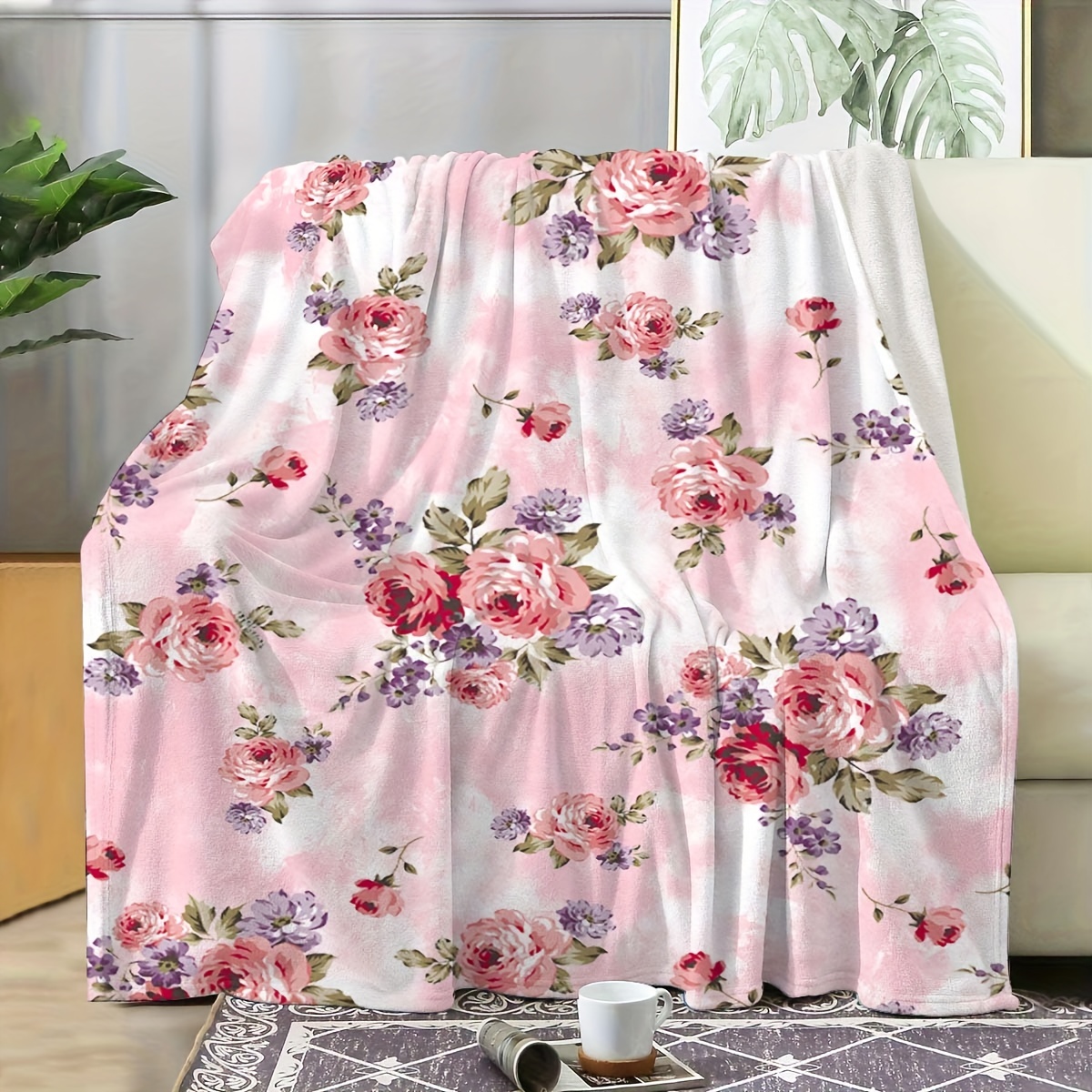 

1pc Printed Blanket, Contemporary Style Blanket, Soft And Comfortable Blanket, Travel Sofa Bed, Office Home Decoration, Birthday Gift Blanket, Suitable For Boys, Girls, Adults, All Seasons