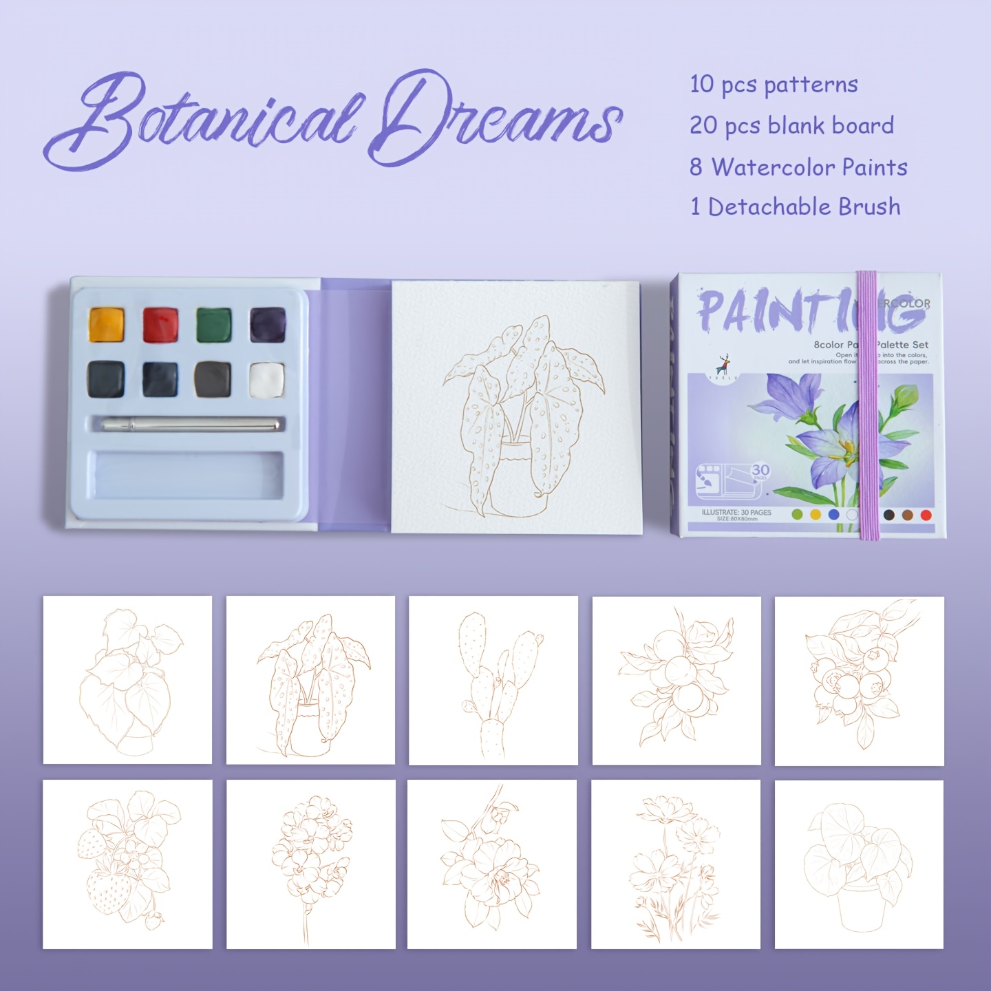TEMU 1pc Adult Watercolor Sketchbook, Pocket Watercolor Notebook With Creative Coloring And Casual Doodle , Daily Stress Relief Creation, Ideal