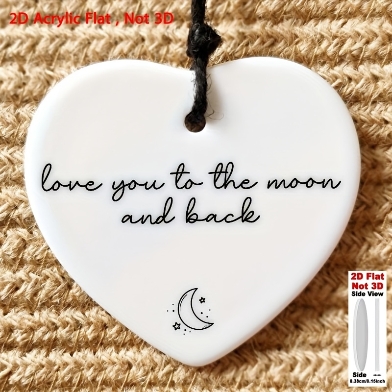 A Single Piece Heart-shaped Keepsake Saying 'love You And Back' For Mother's Day, A Thoughtful Gift For Your Daughter, Christmas Decorations, Halloween Decorations