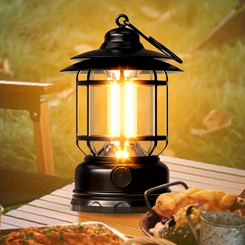 TEMU 1pc Of Led Lantern, Vintage Horse Light, Portable Led Tent Light, Usb Charging Camping Light, Hanging Camping Light, Continuous Dimmer, Suitable