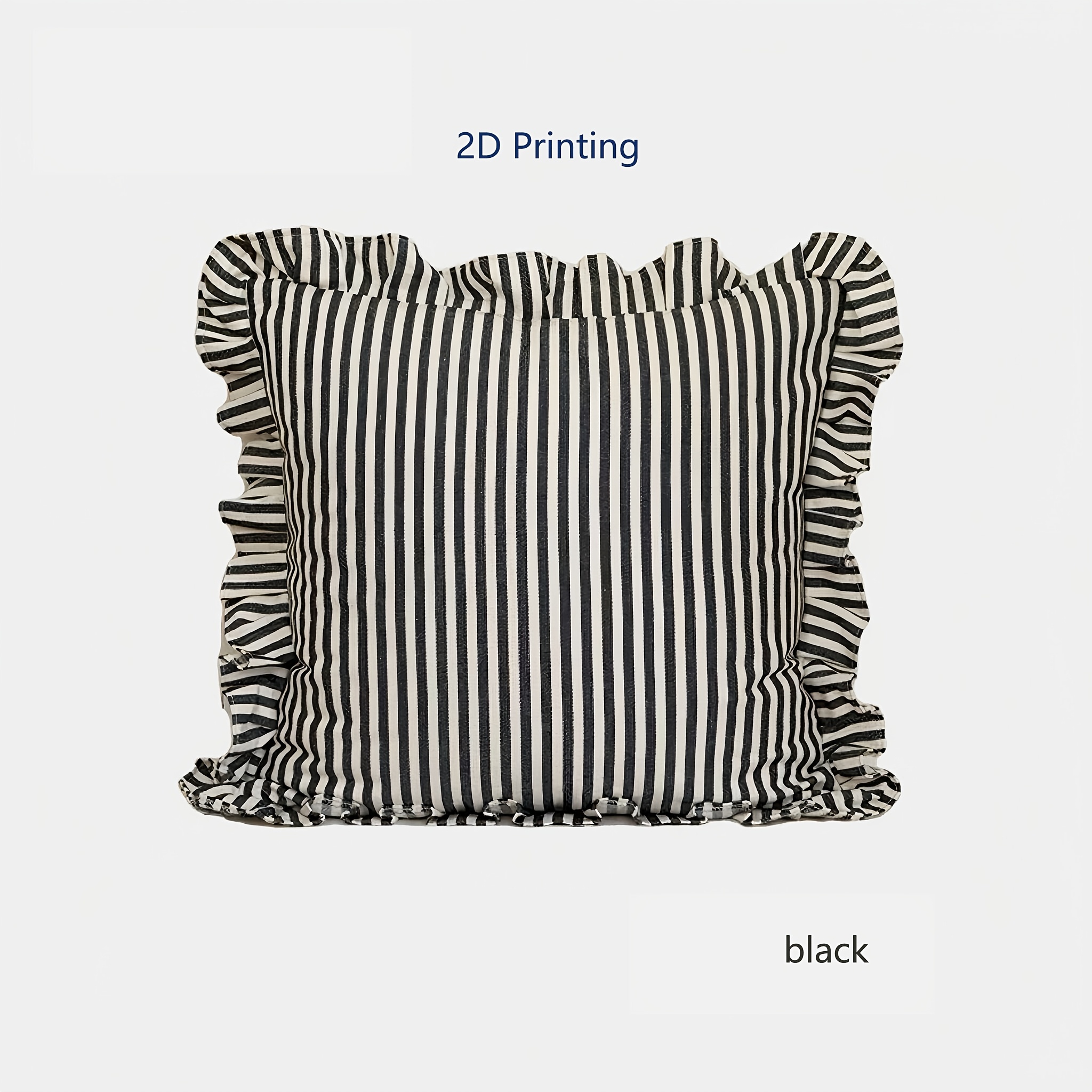 1 Set Of Lace-edge Throw Pillow Cover (without The Lace Edge, 45*45cm) 2d Printed Home Products, Decorative Pillow Cover For Sofa And Bed