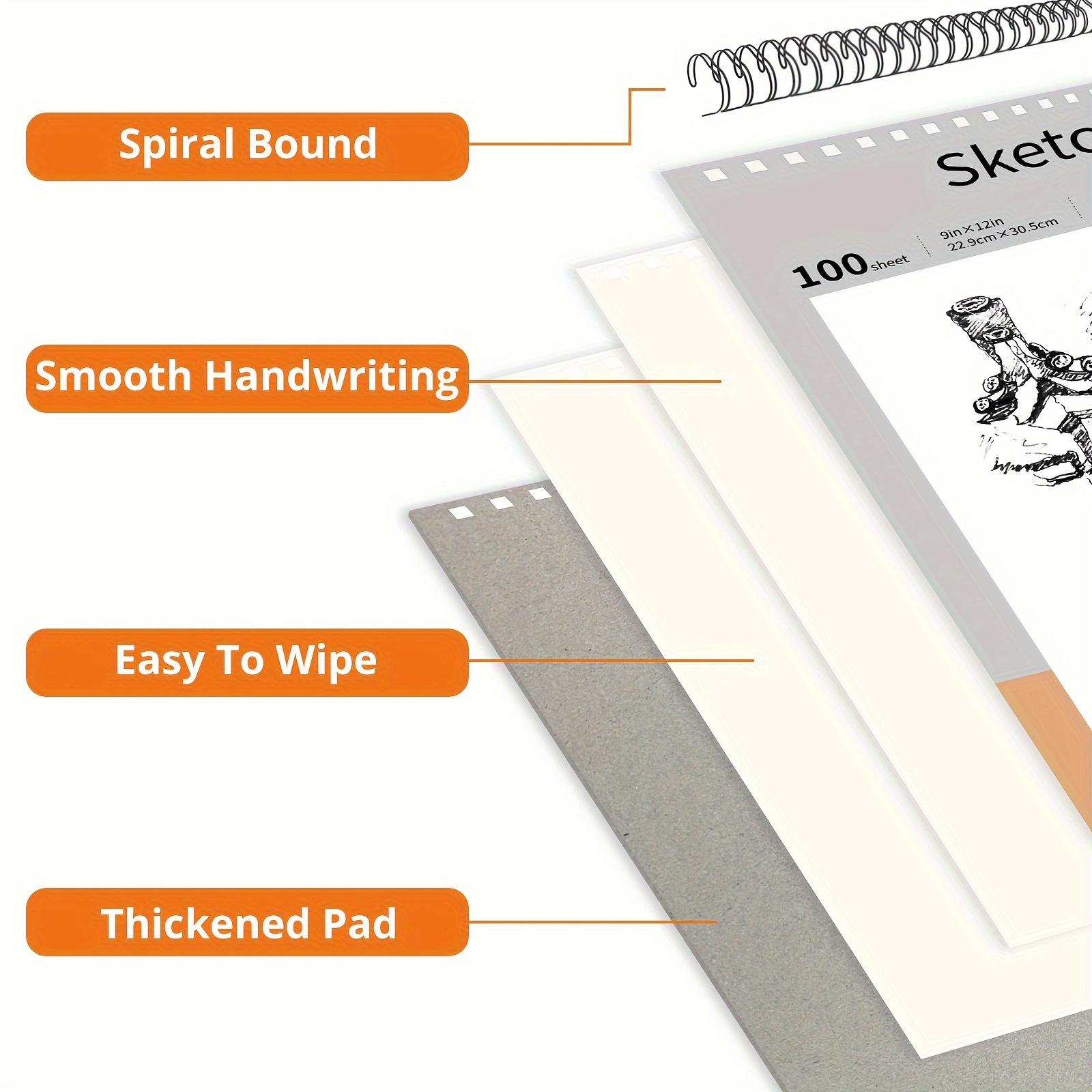 Spiral bound /100gsm Acid free Paper book Temu