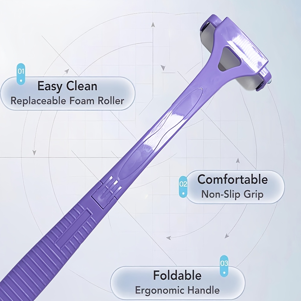 TEMU Long Handle Lotion Applicator – Flexible Cream Spreader For Back And Body – Sunscreen, Tanning Lotion, Moisturizer Application – Washable Pad –