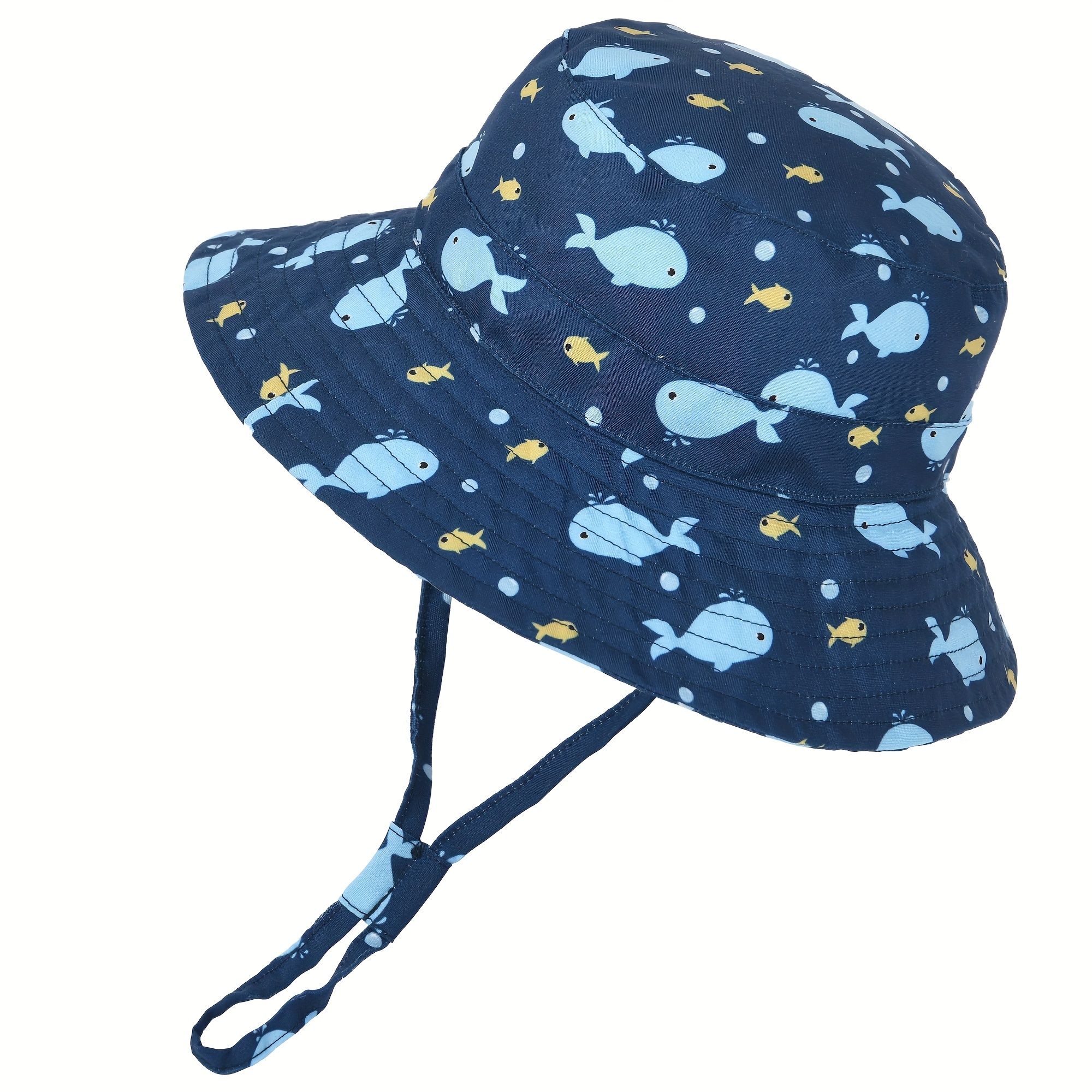 1pc Children's Wide Brim Sun Hat With Printed Pattern, Summer