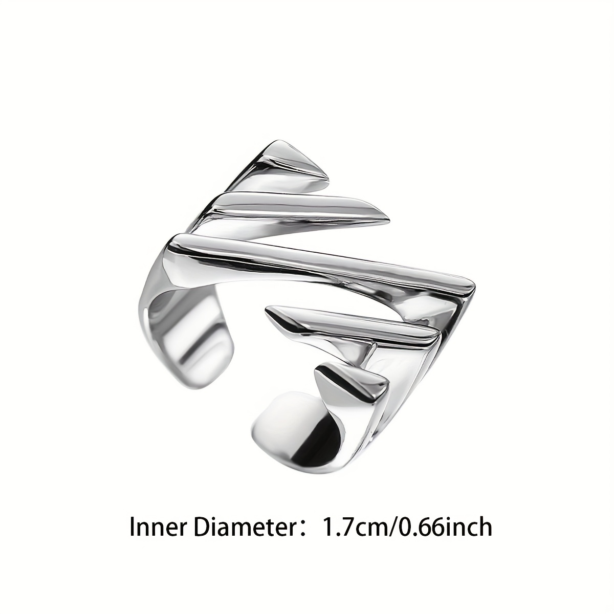 Women's Elegant Geometric Lines Ring, Ideal Gift